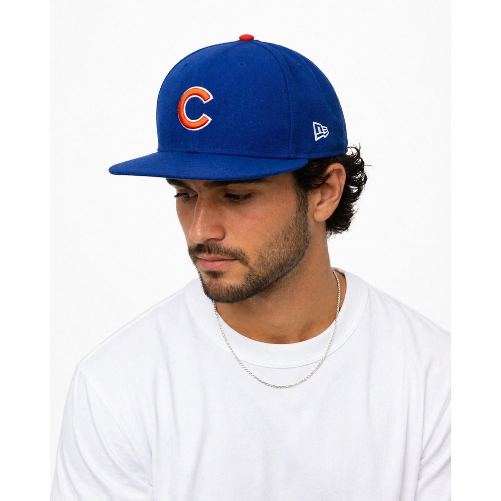 New Era Chicago Cubs 59FIFTY Fitted Hat Blue Size 7 MLB Cap